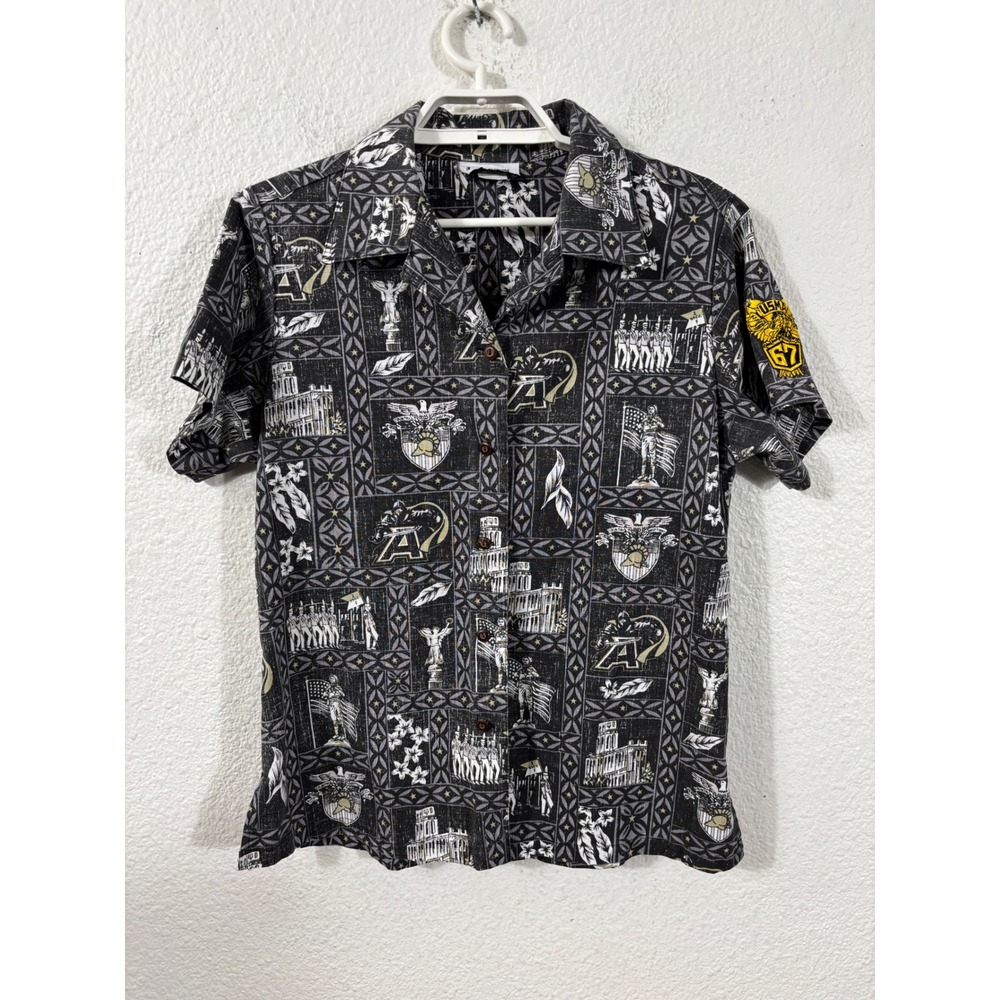 Malihini Hawaii USMA West Point Shirt Womens L Gray Vintage Army Cadet‎ *Patch